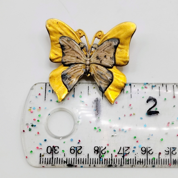 Premier Designs Jewelry "Wings" Mixed Tones Butterfly Brooch - Picture 4 of 4